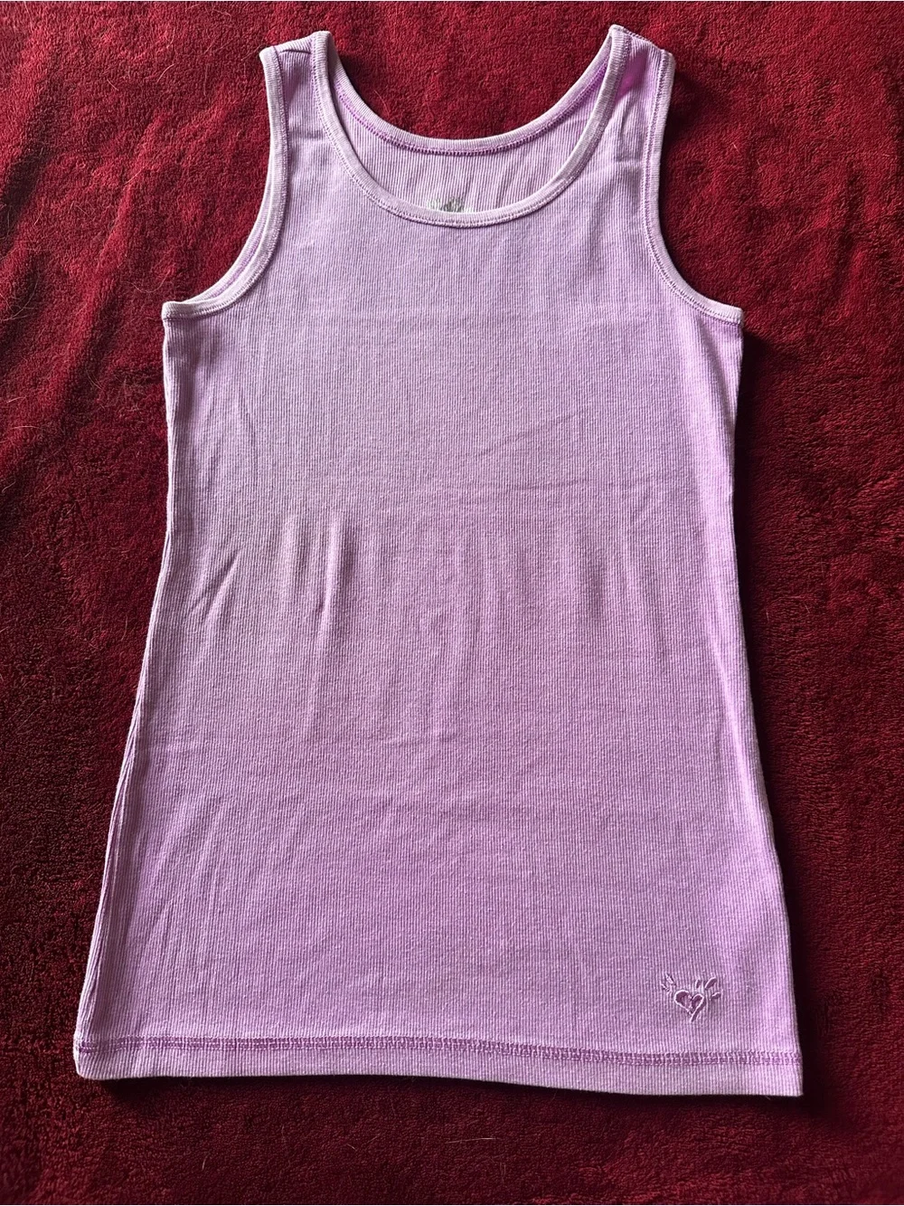 Justice Girls Light Purple Ribbed Tank Top